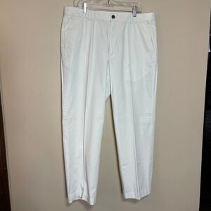 Brooks Brothers 346 Mens White Cotton Chino Pants Straight Leg 38x30